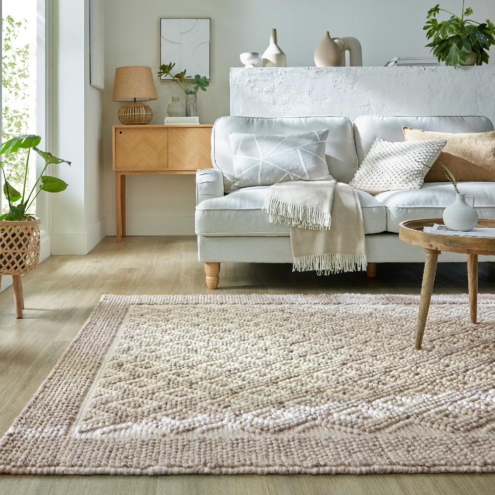 flair rugs Minerals Diamond Border Wool Rug