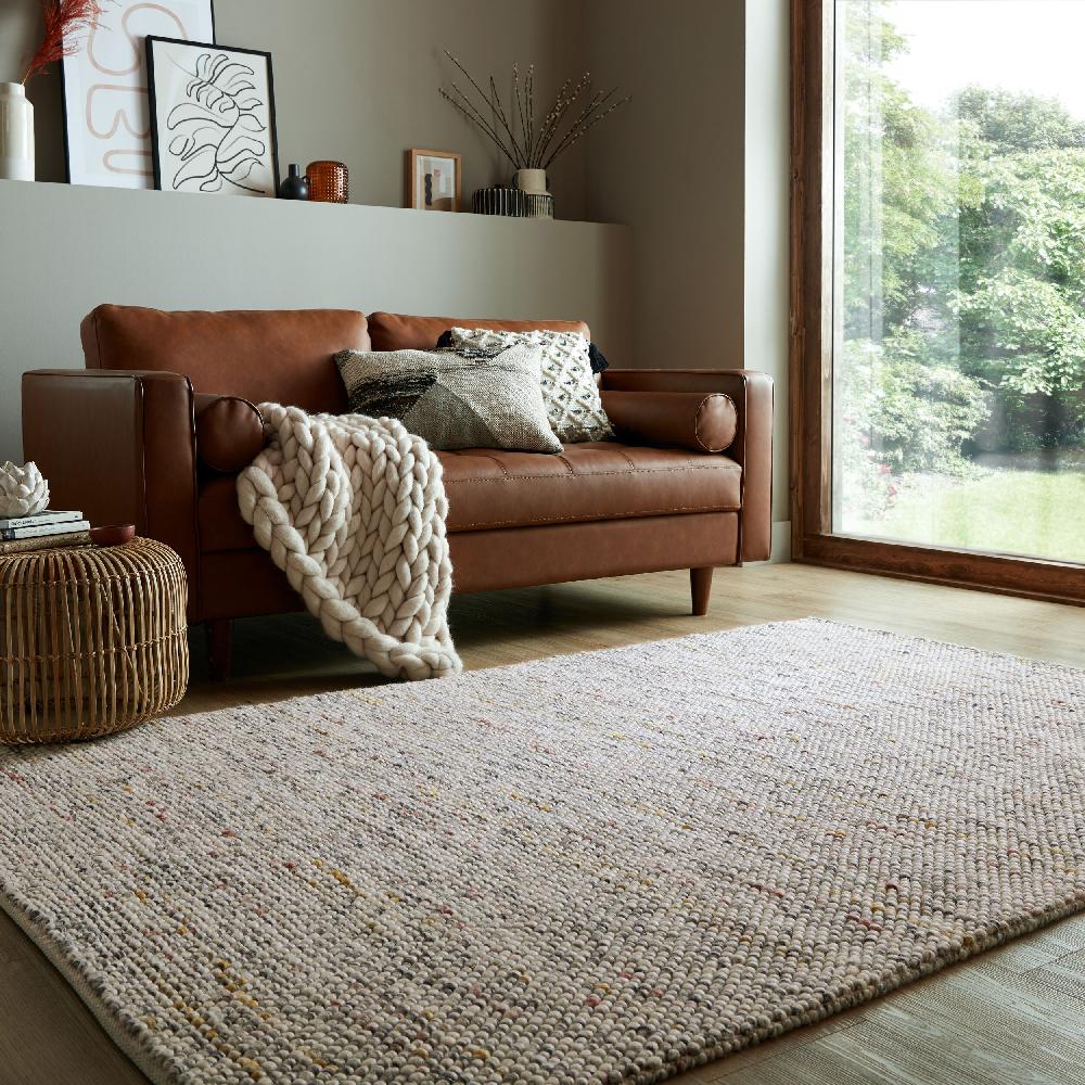 Flair Rugs Minerals Wool Blend Neutral Rug