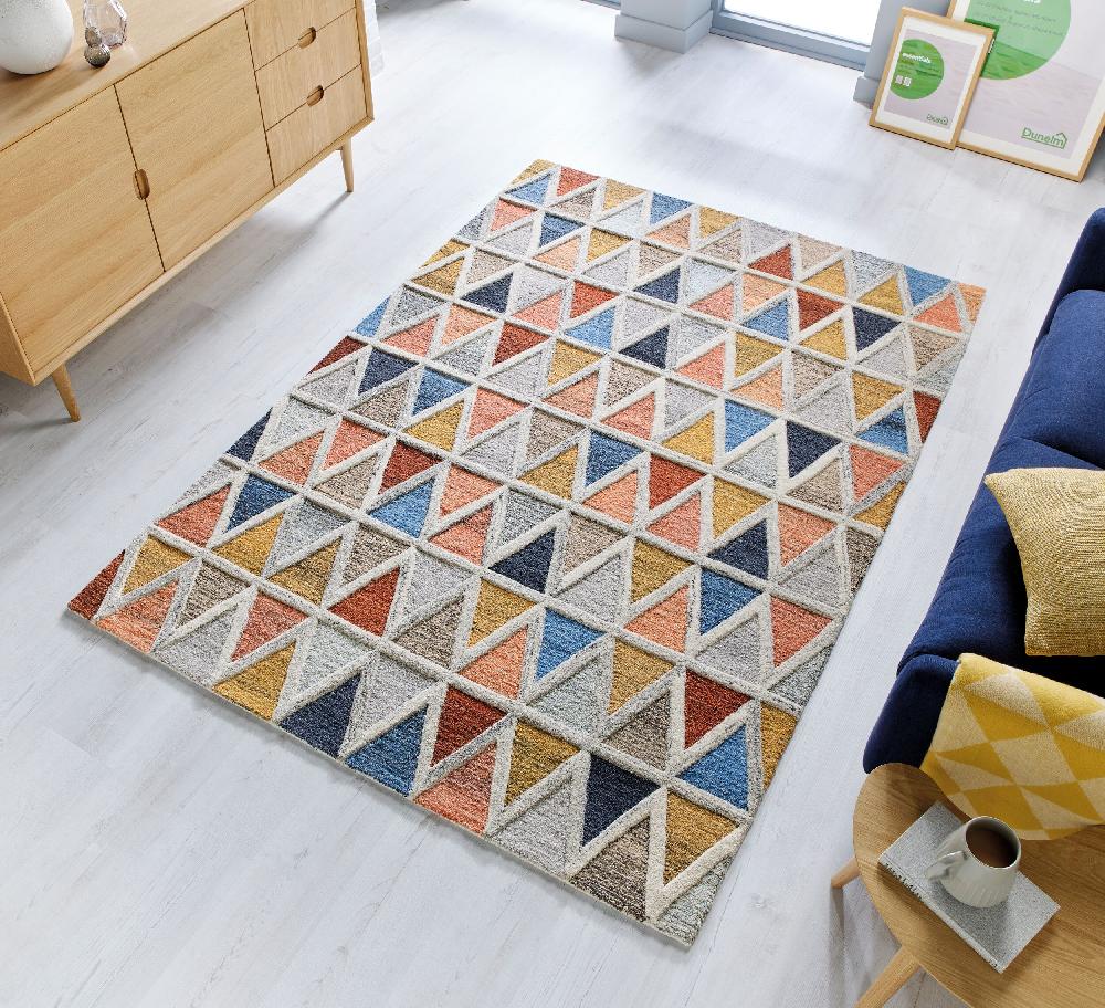 flair rugs Moretz Wool Geometric Colourful Rug