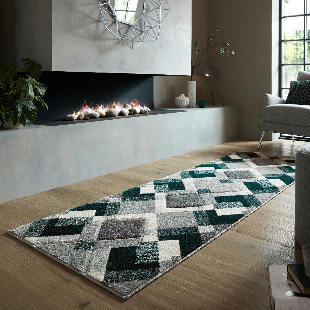 flair rugs Nimbus Geometric Runner Rug