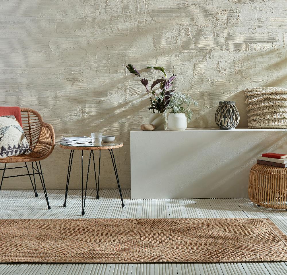 flair rugs Nora Diamond Outdoor Jute Look Runner