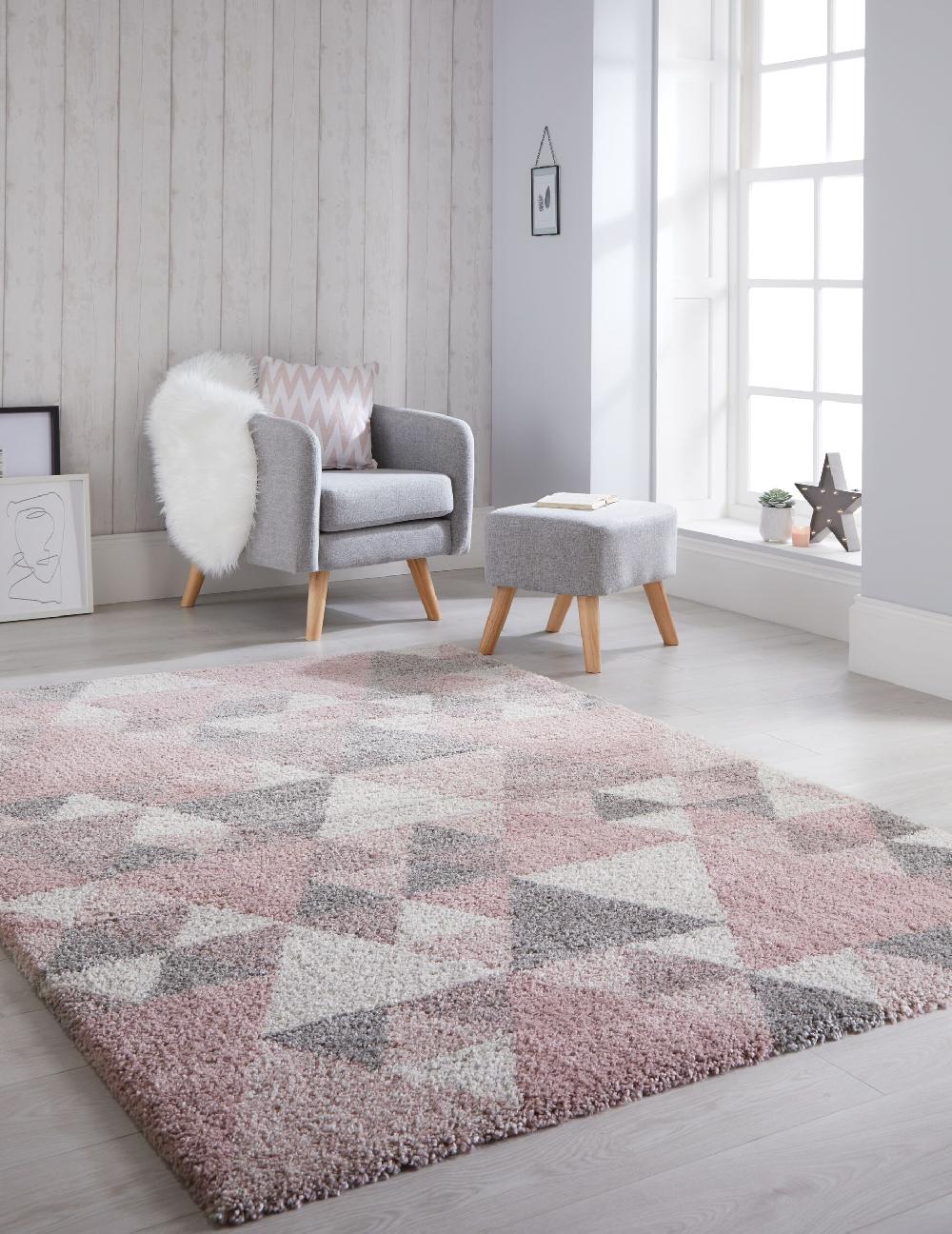 Flair Rugs Nuru Shaggy Geometric Rug