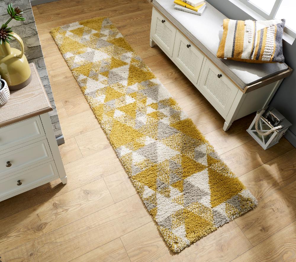 flair rugs Nuru Shaggy Geometric Runner Rug