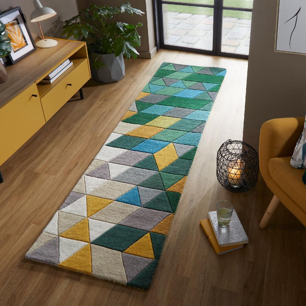 flair rugs Prism Wool Geometric Runner Rug