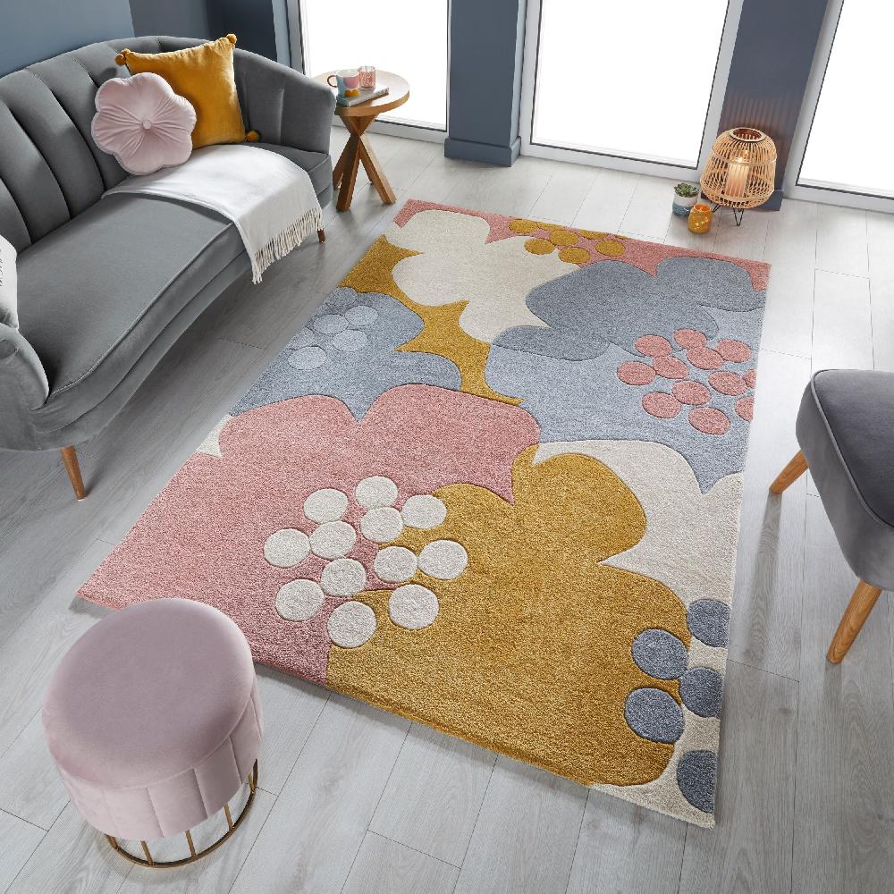 flair rugs Retro Floral Motif Rug