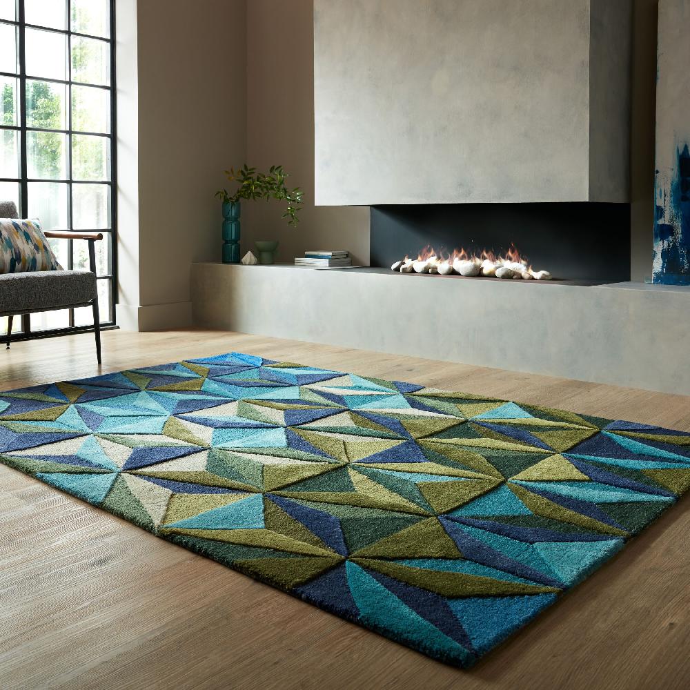 flair rugs Reverie Wool Geometric Rug