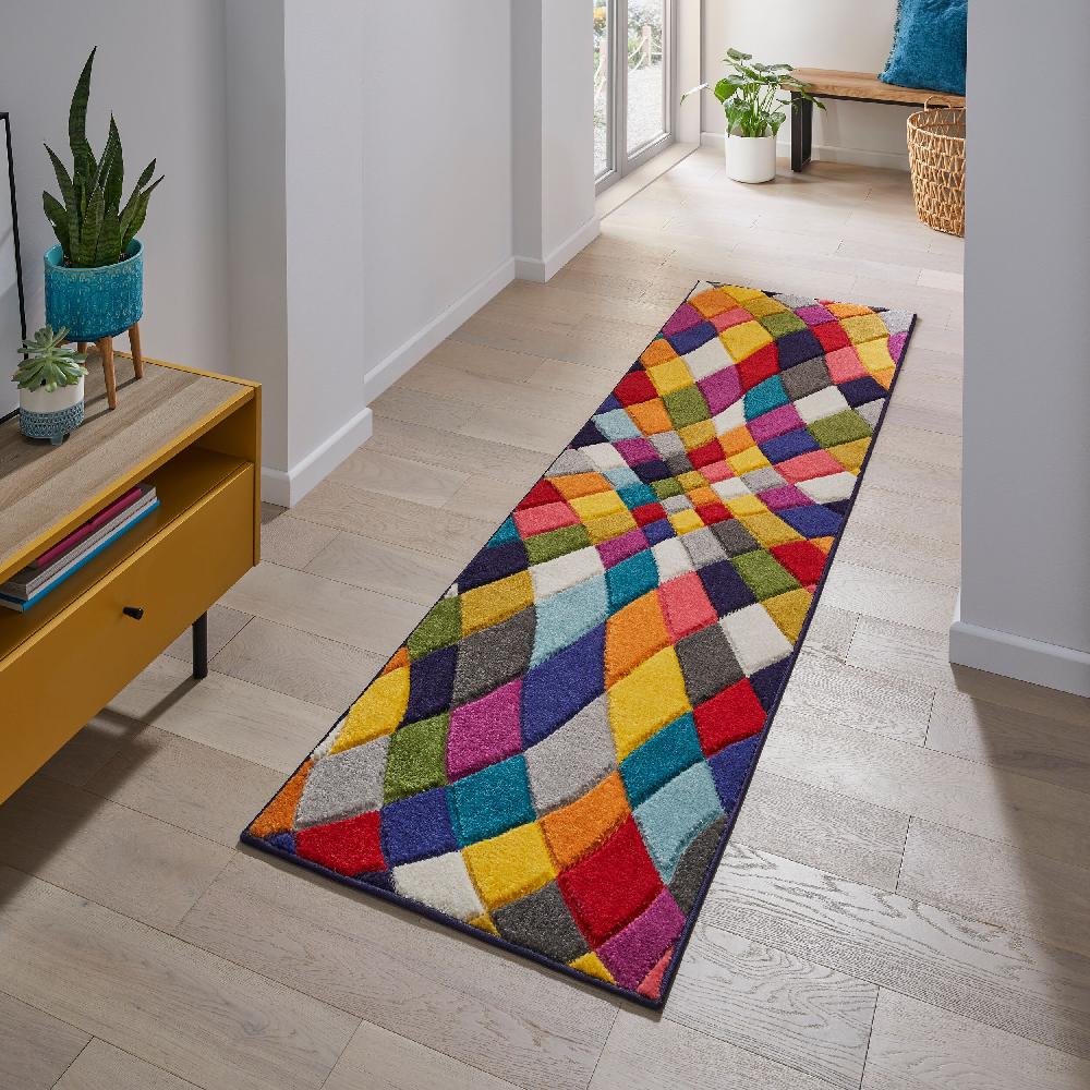flair rugs Rhumba Geometric Colourful Runner Rug