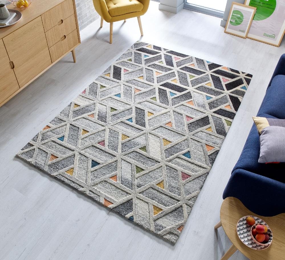flair rugs River Wool Geometric Rug