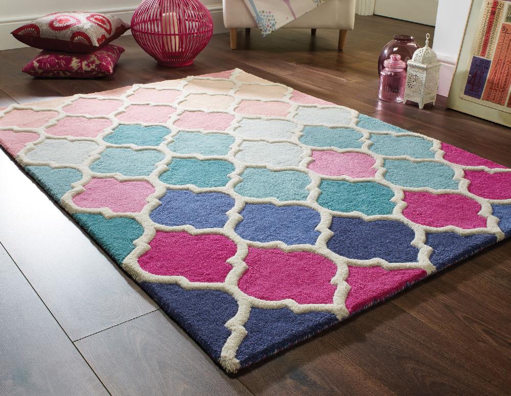 flair rugs Rosella Wool Geometric Patterned Rug