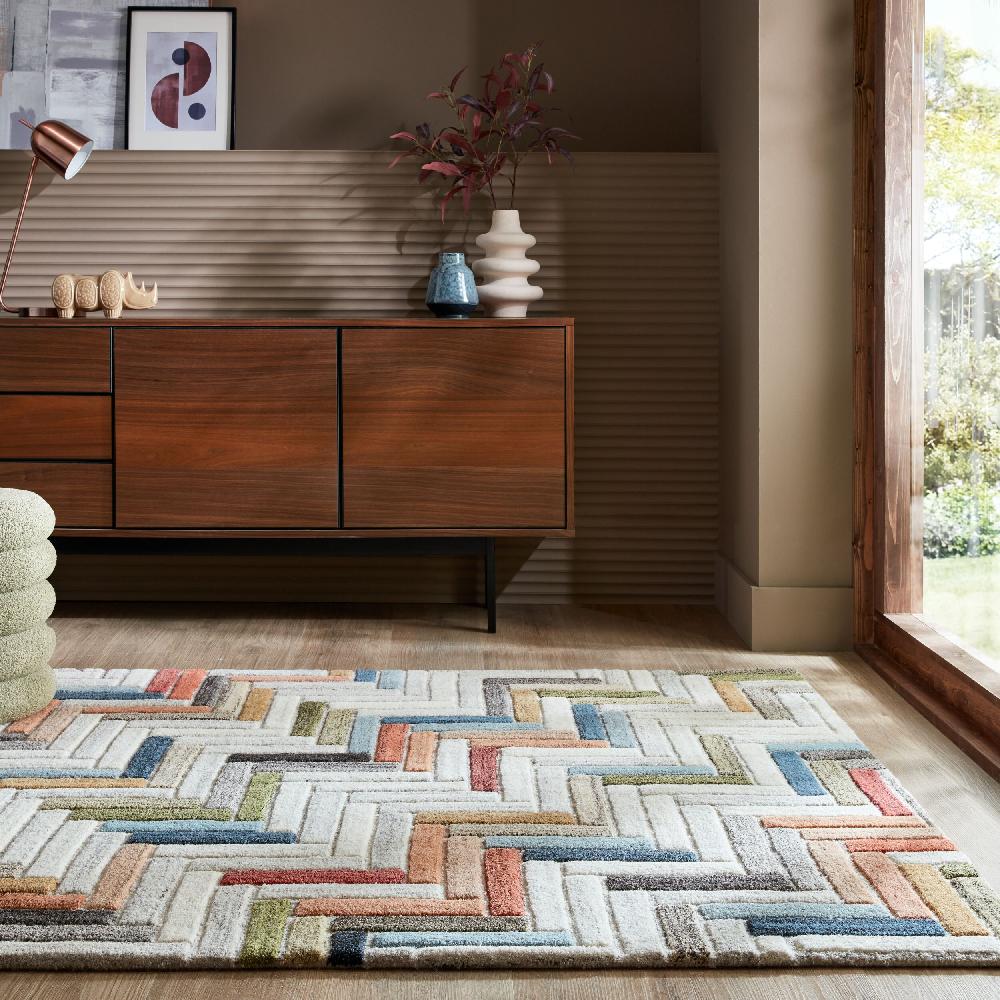 flair rugs Russo Wool Geometric Modern Rug
