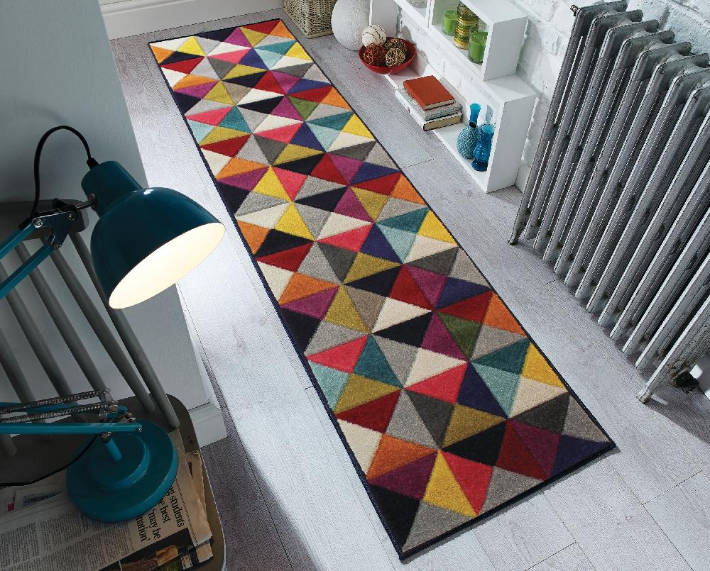 flair rugs Samba Geometric Colourful Runner Rug