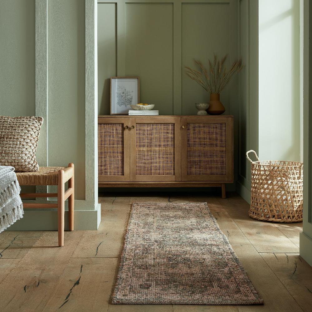 flair rugs Selena Vintage Printed Jute Runner