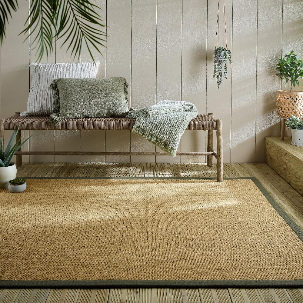 Flair Rugs Sisal Look Border Indoor Outdoor Rug