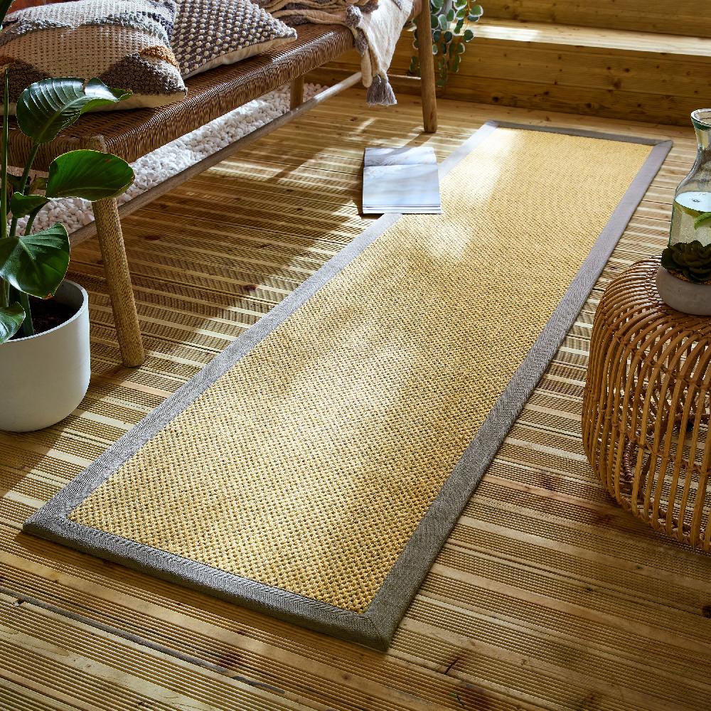 Flair Rugs Sisal Look Border Indoor Outdoor Runner