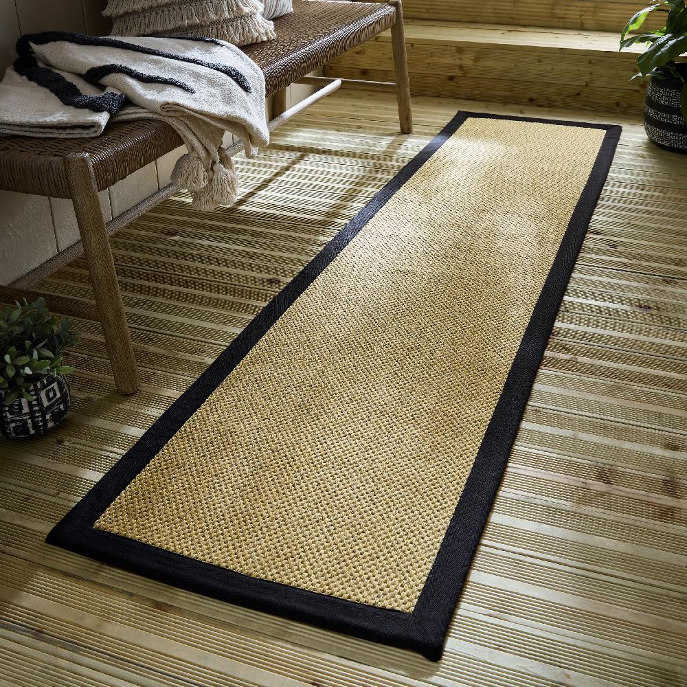 Flair Rugs Sisal Look Border Indoor Outdoor Runner