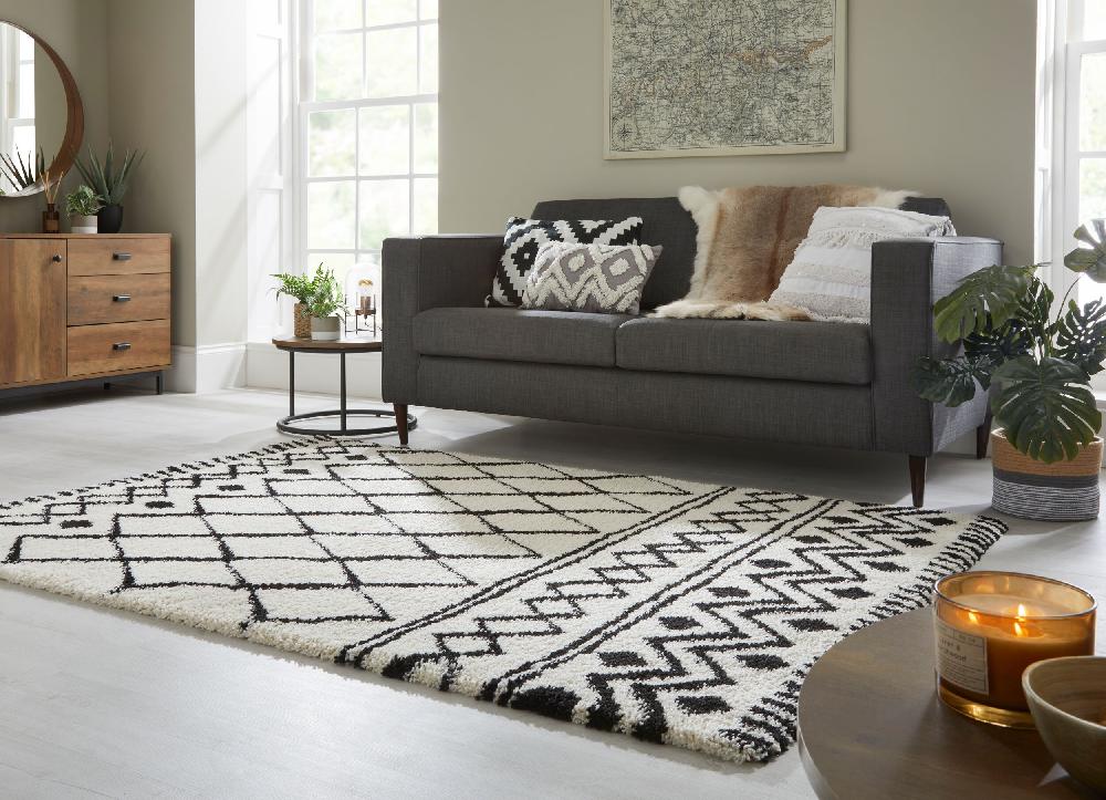 flair rugs Souq Lines Berber Shaggy Rug