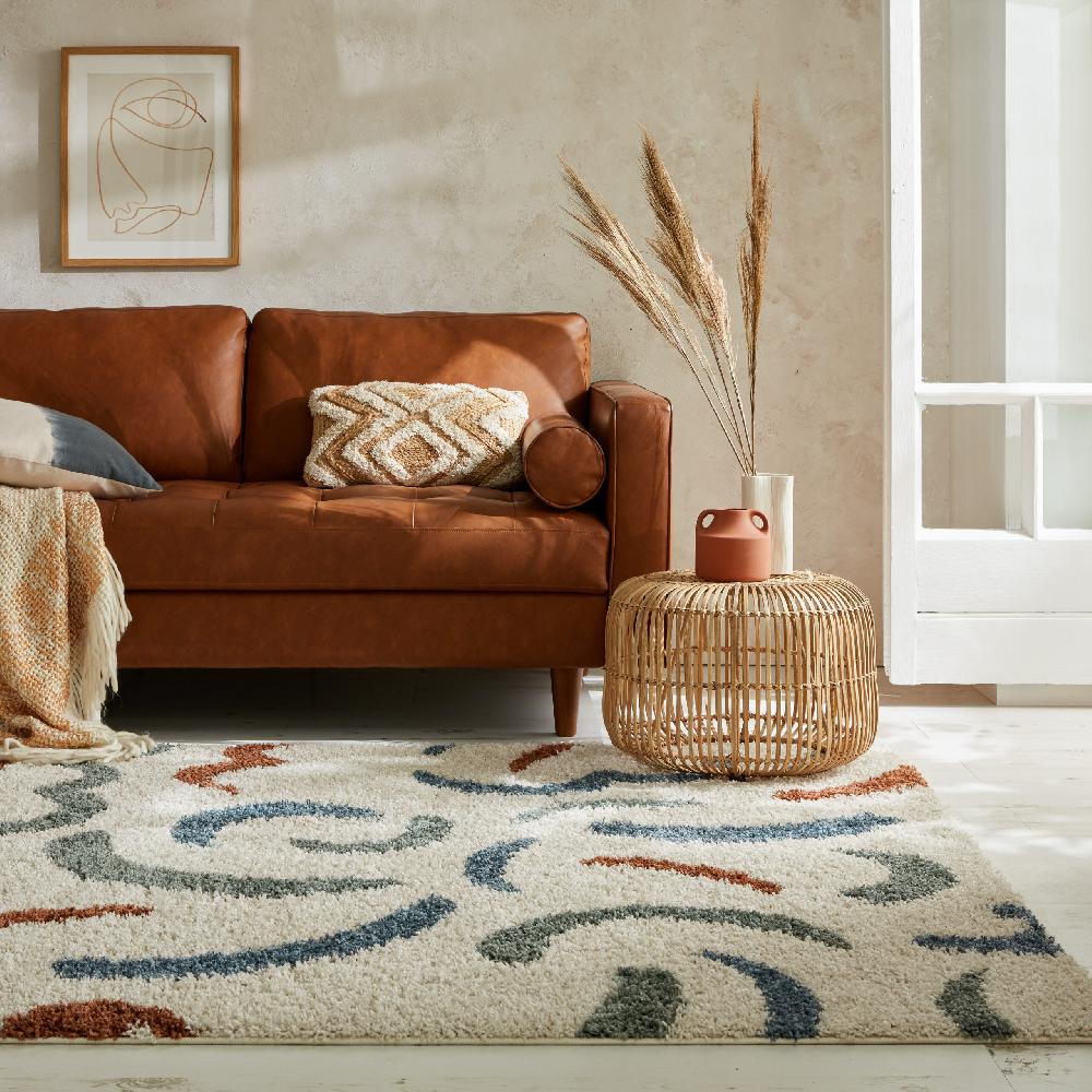 flair rugs Squiggle Berber Shaggy Rug