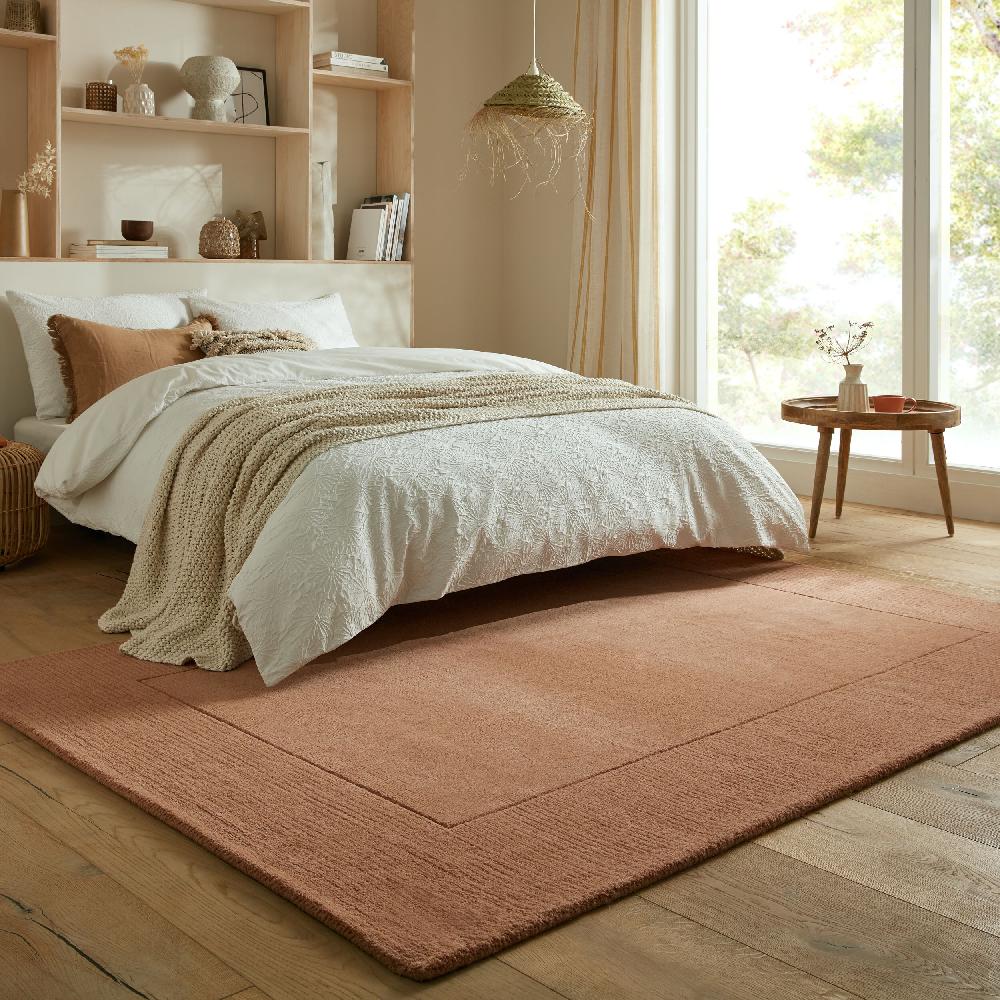 flair rugs Textured Wool Border Rug