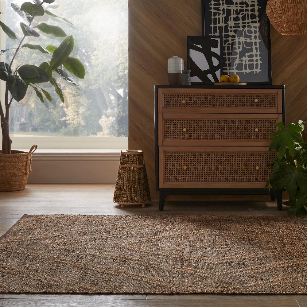 flair rugs Trey Geometric Jute Rug