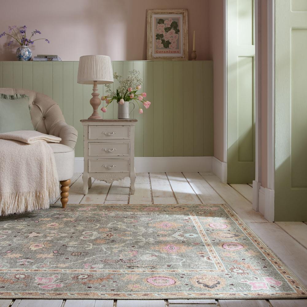 flair rugs Una Washable Floral Rug