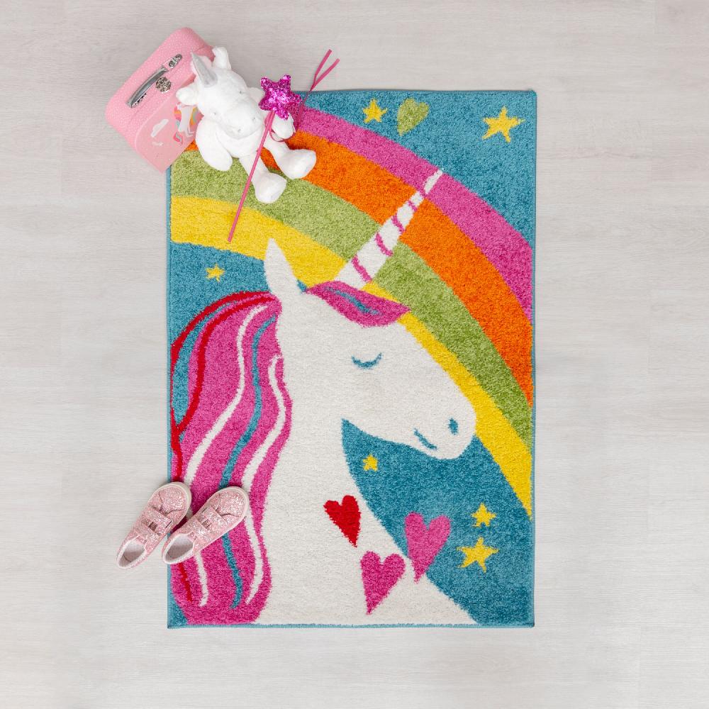 flair rugs Unicorn Rainbow Kids Rug