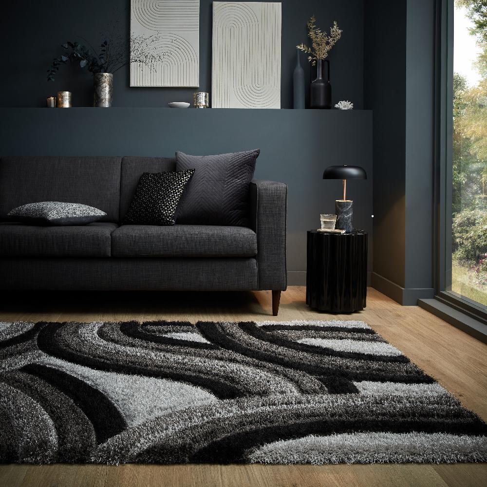 Flair Rugs Velvet Carved Shaggy Rug