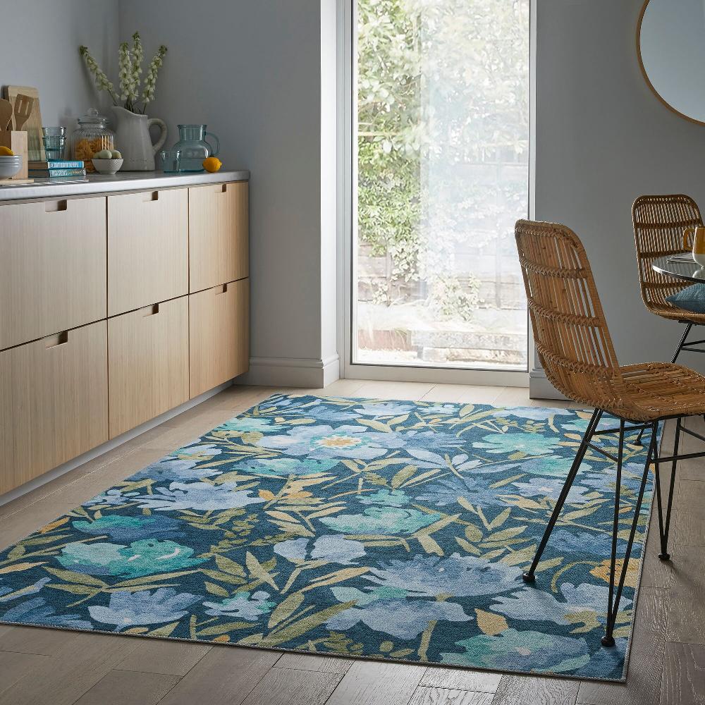 flair rugs Washable Alyssa Floral Rug