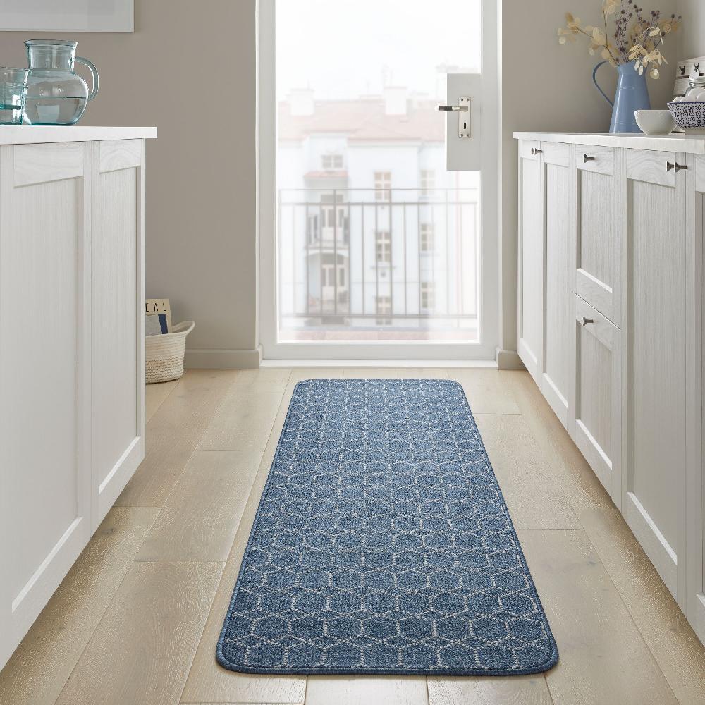 Flair Rugs Washable Argyll Geometric Runner Mat