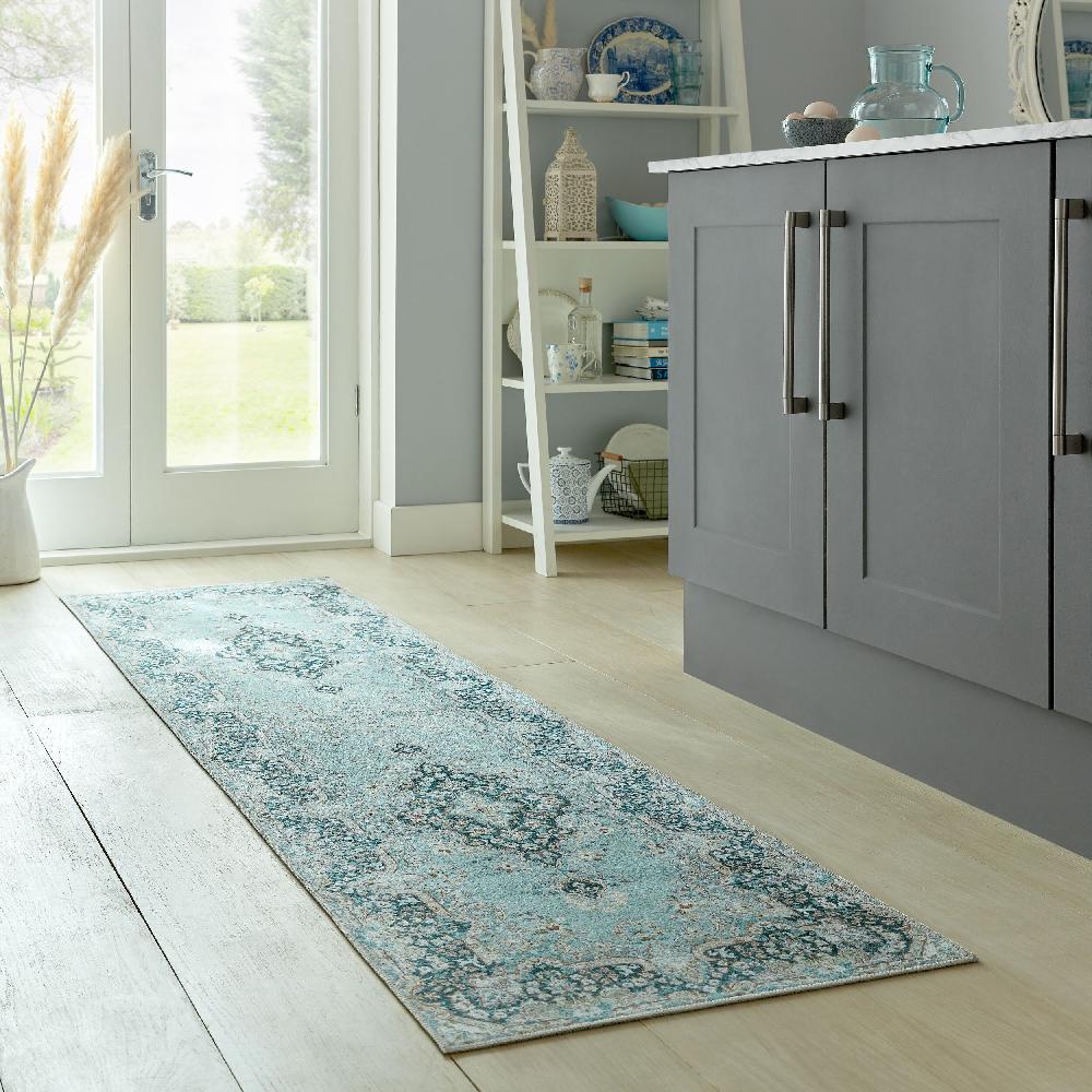 flair rugs Washable Colby Vintage Style Runner Rug