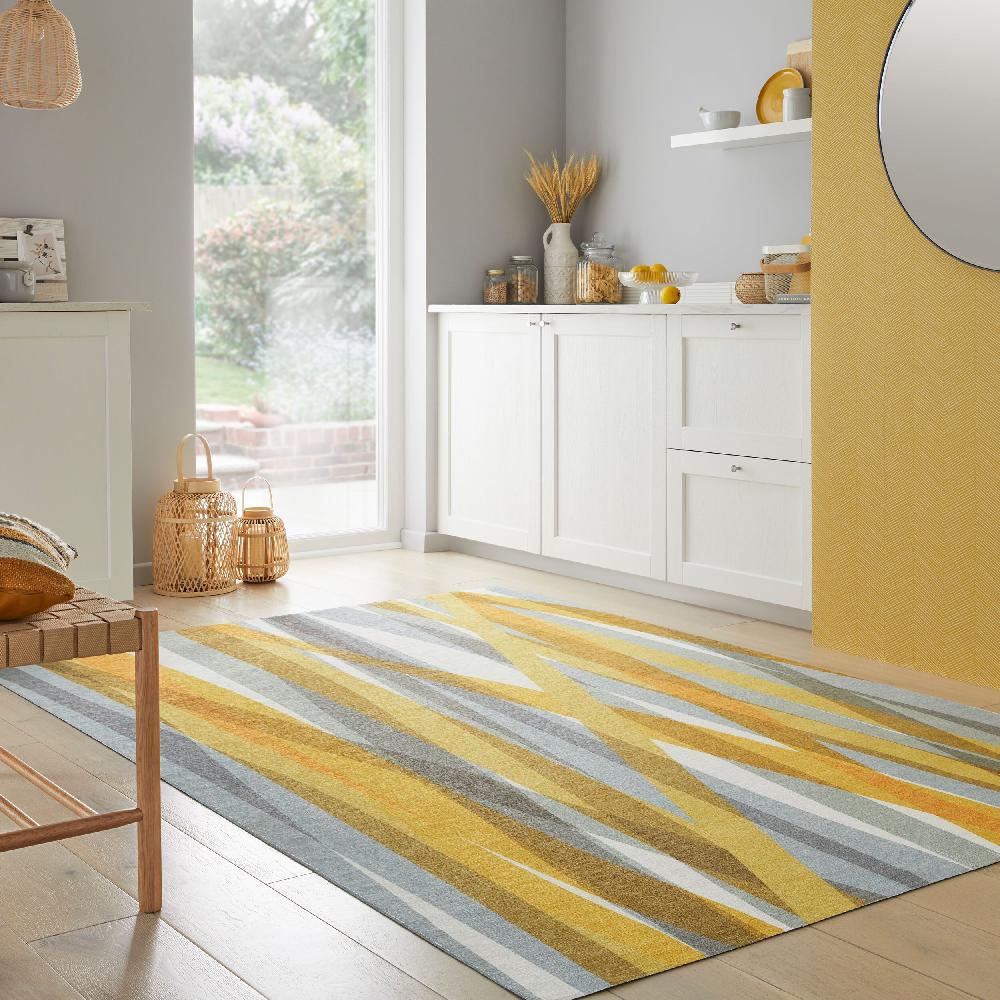 flair rugs Washable Isabella Stripe 2 Layer Rug