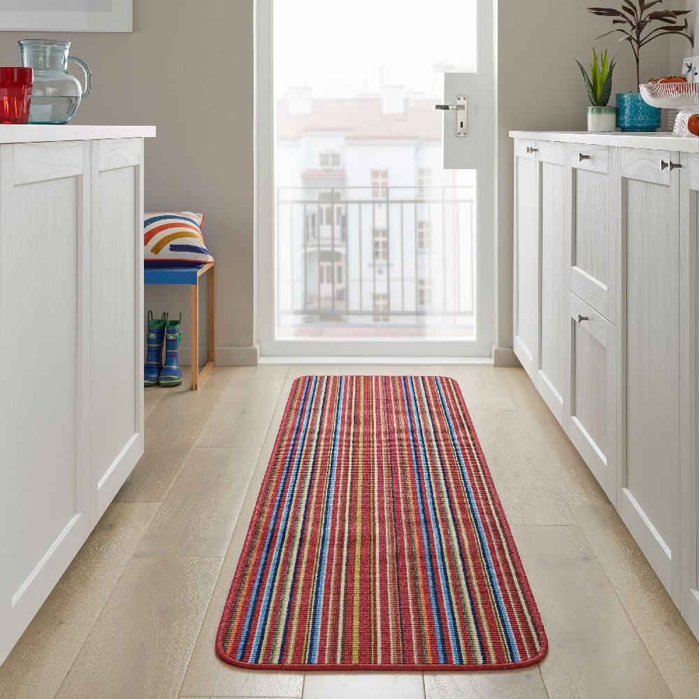 Flair Rugs Washable Roman Stripe Runner