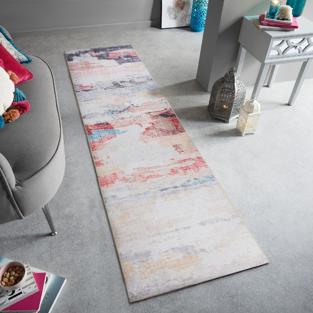flair rugs Washable Wentworth Abstract Runner Rug