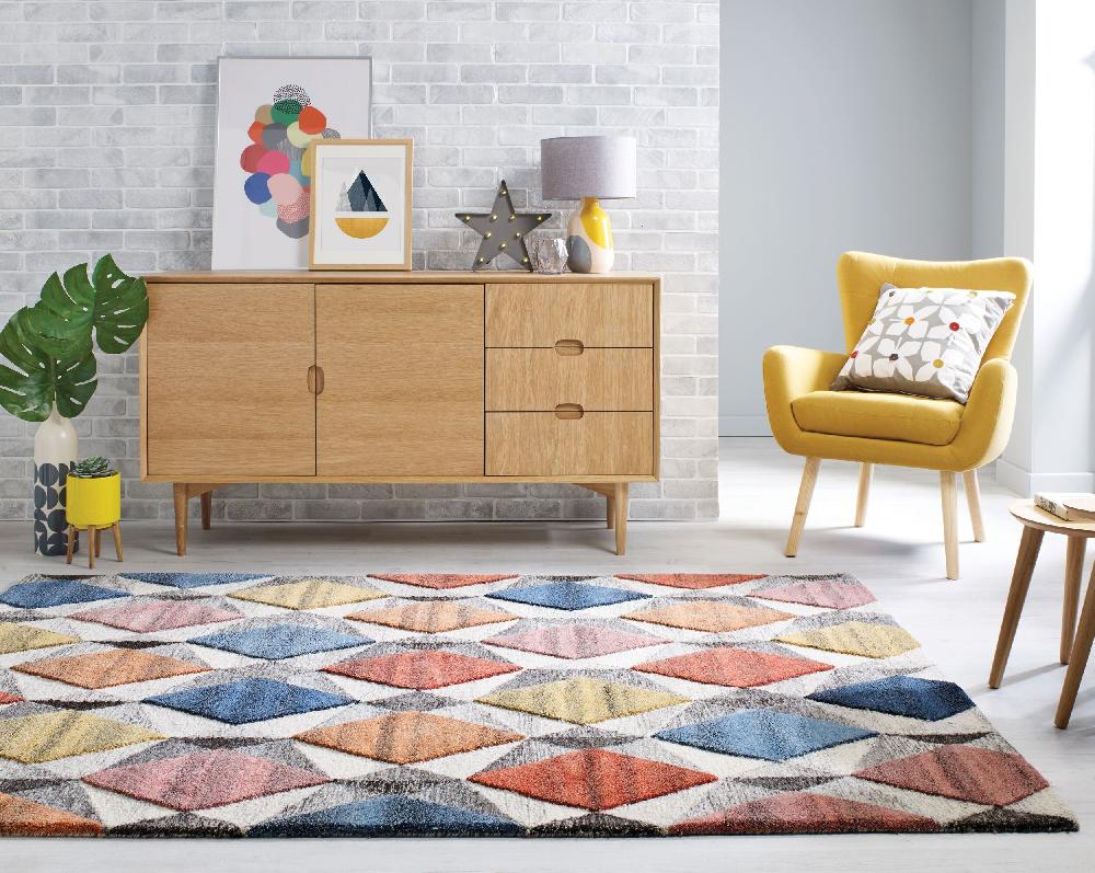 flair rugs Yara Wool Geometric Rug