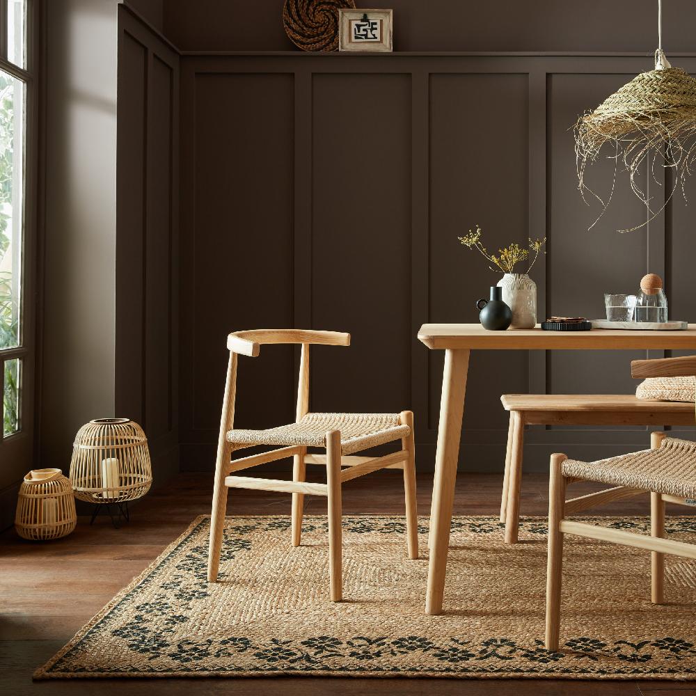 flair rugs Maisie Printed Jute Floral Patterned Rug