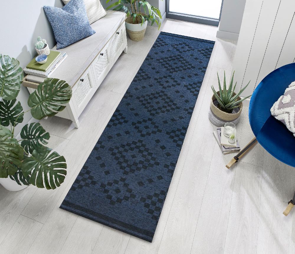 flair rugs Washable Eve Trellis Geometric 2 Layer Runner