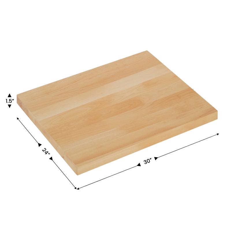 Flash Furniture Bennett 24x30 Solid Wood Indoor 1.5 Inch Thick Rectangular Tabletop In Natural