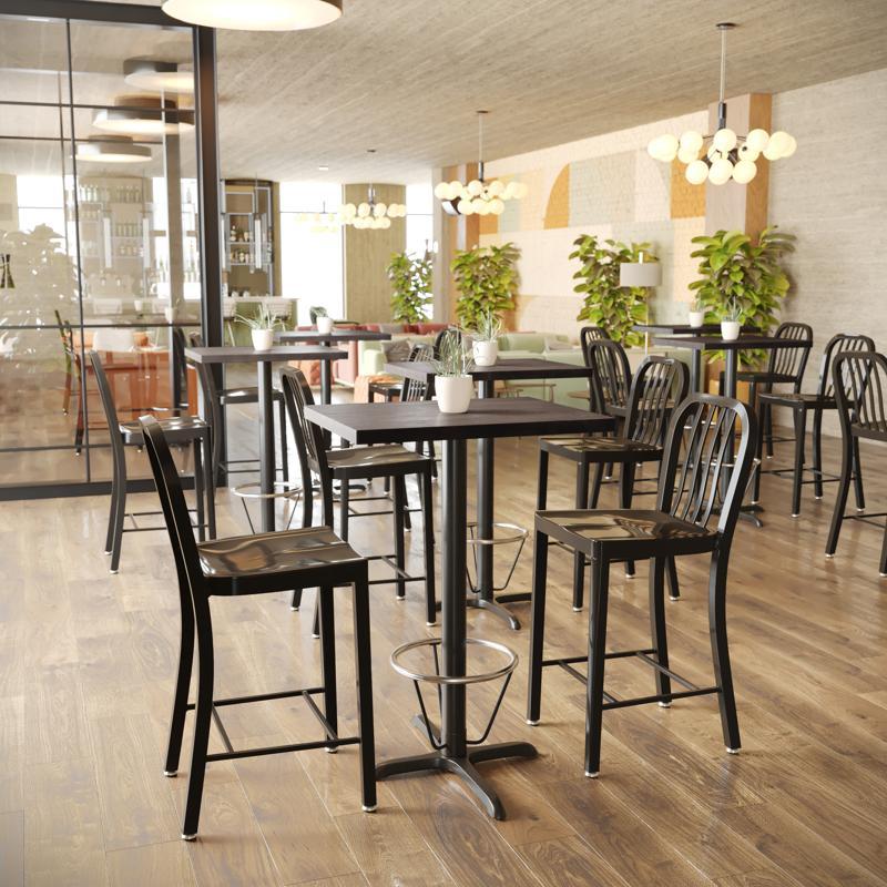 flash furniture Bennett 24x30 Solid Wood Indoor 1.5 Inch Thick Rectangular Tabletop in Dark Brown