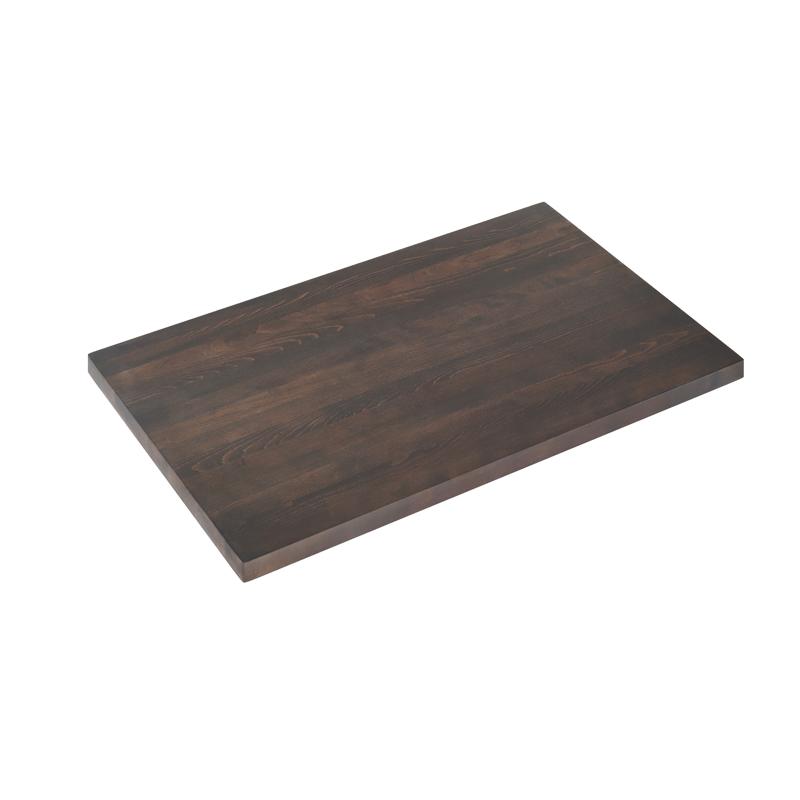 Flash Furniture Bennett 30x48 Solid Wood Indoor 1.5 Inch Thick Rectangular Tabletop In Dark Brown