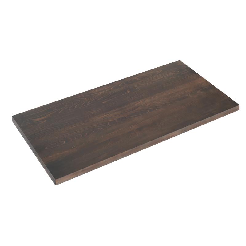 Flash Furniture Bennett 30x60 Solid Wood Indoor 1.5 Inch Thick Rectangular Tabletop In Dark Brown