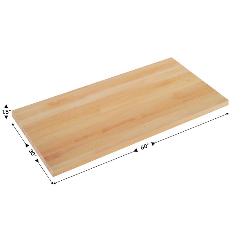 Flash Furniture Bennett 30x60 Solid Wood Indoor 1.5 Inch Thick Rectangular Tabletop In Natural