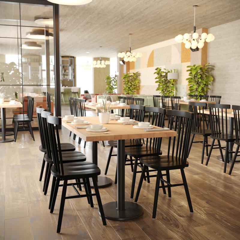 flash furniture Bennett 30x60 Solid Wood Indoor 1.5 Inch Thick Rectangular Tabletop in Natural