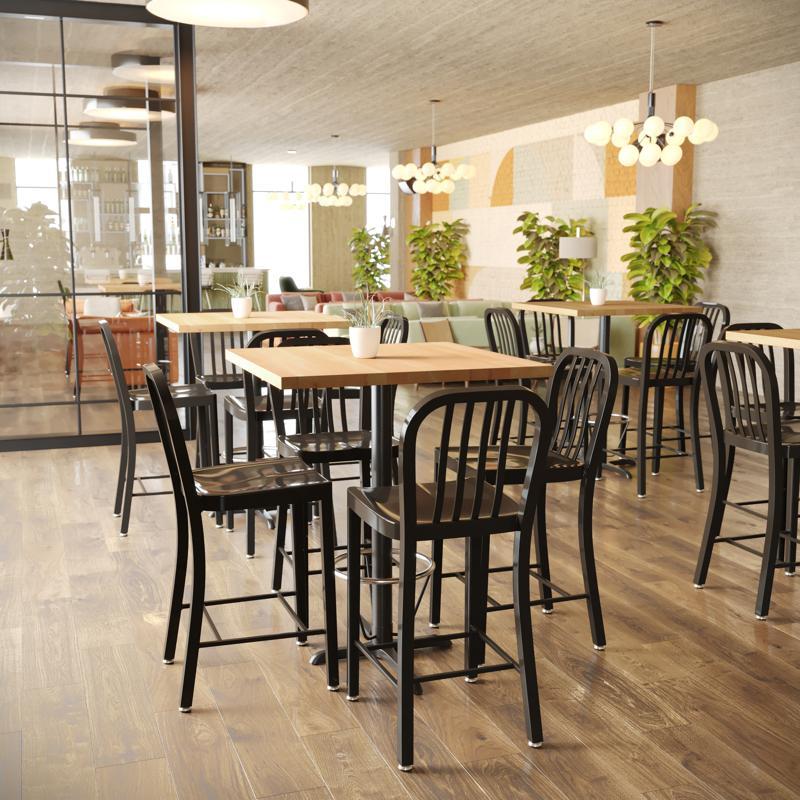 flash furniture Bennett 36x36 Solid Wood Indoor 1.5 Inch Thick Rectangular Tabletop in Natural