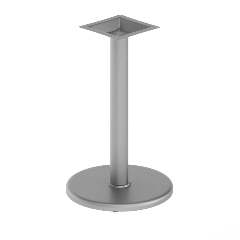 Flash Furniture Beverly 18'' Round Restaurant Indoor/Outdoor Table Base With 3'' Dia. Table Height Column Silver