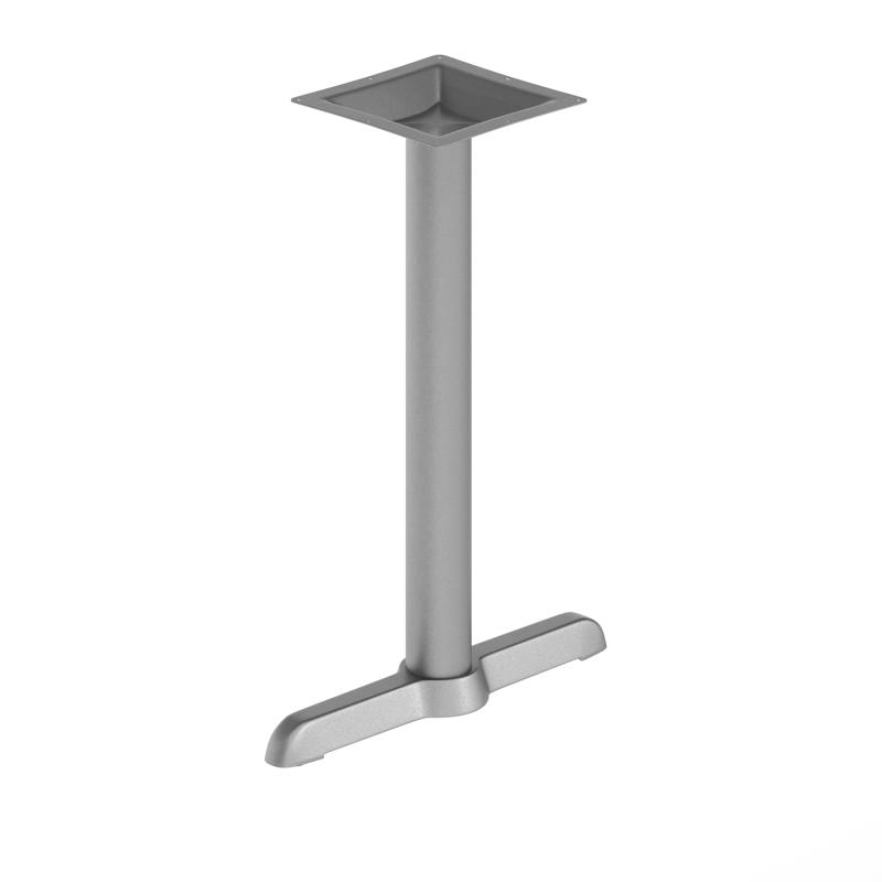Flash Furniture Beverly 5'' X 22'' Restaurant Indoor/Outdoor Table T-Base With 3'' Dia. Table Height Column Silver