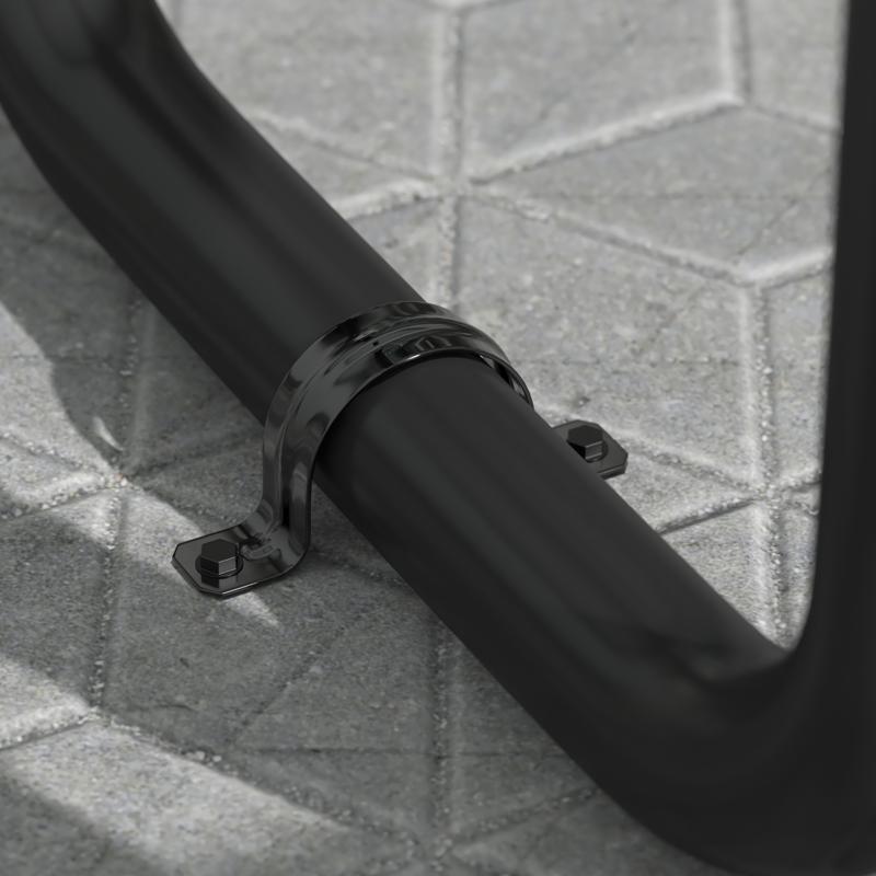 flash furniture Creekside 46" Square Outdoor Picnic Table with Commercial Heavy Gauge Expanded Metal Mesh Seats and Top with Umbrella Hole and Ground Anchors Blue