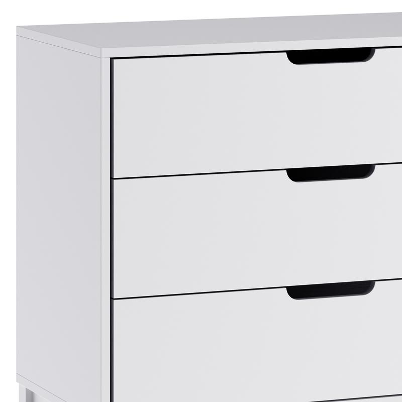 Flash Furniture Dallas Wooden 3-Drawer Dresser For Bedroom Chest Of Drawers For Kids In White