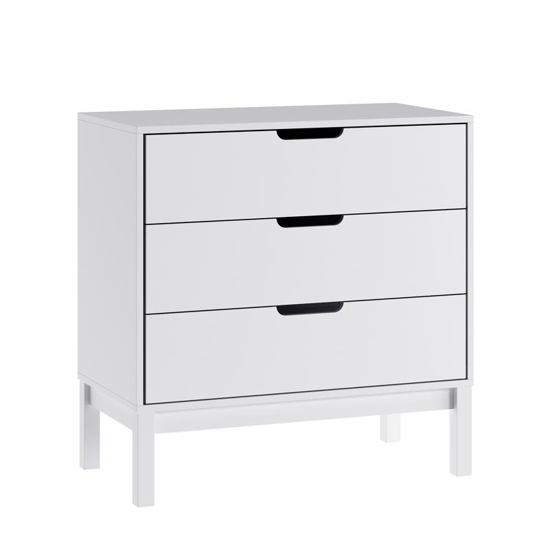 flash furniture Dallas Wooden 3-Drawer Dresser for Bedroom Chest of Drawers for Kids in White