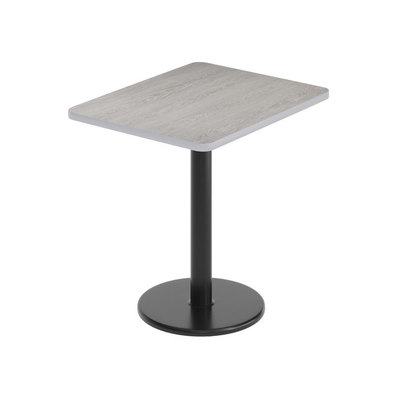 flash furniture Graniss 24'' x 30'' Gray Rectangular Laminate Table Top with Black 18" Round Table Height Base