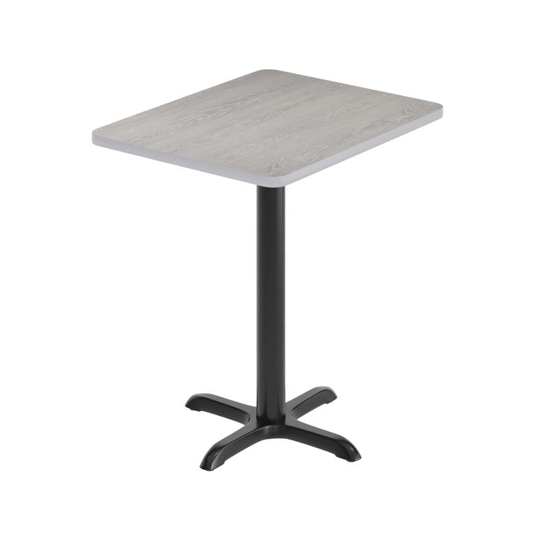 flash furniture Graniss 24'' x 30'' Gray Rectangular Laminate Table Top with Black 22 x 22 "X" Style Table Height Base