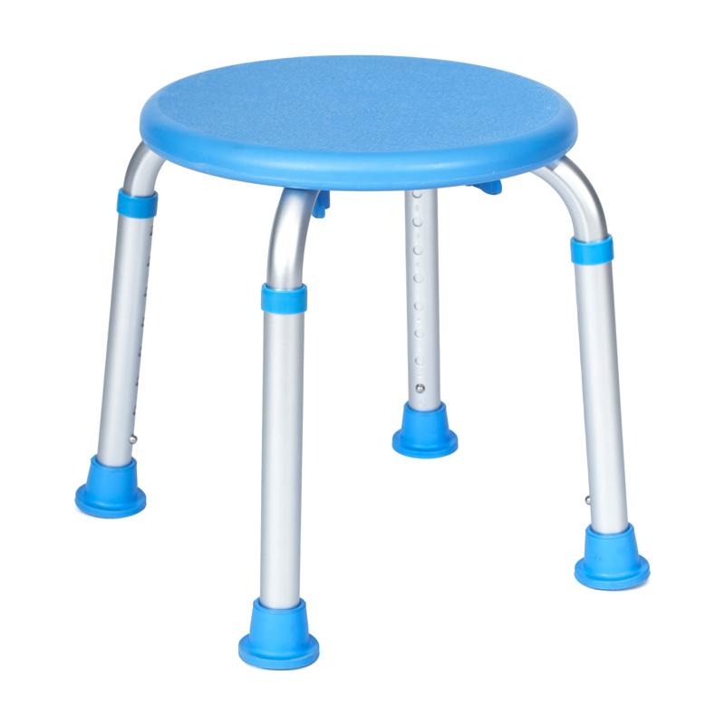Flash Furniture HERCULES Adjustable Bath & Shower Stool With Height-Adjust Frame 300 Lbs. Static Weight Capacity And Tool-Free Assembly In Blue